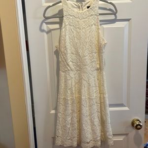 Like new cream lace dress size small.